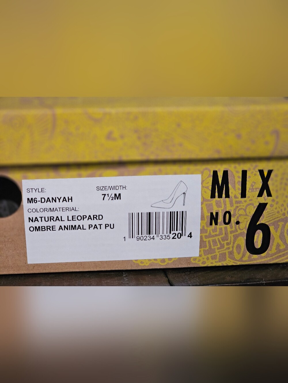 Mix No. 6 Danyah Leopard Ombre Patent Stiletto Pumps NIB Size 7.5M - Picture 7 of 7